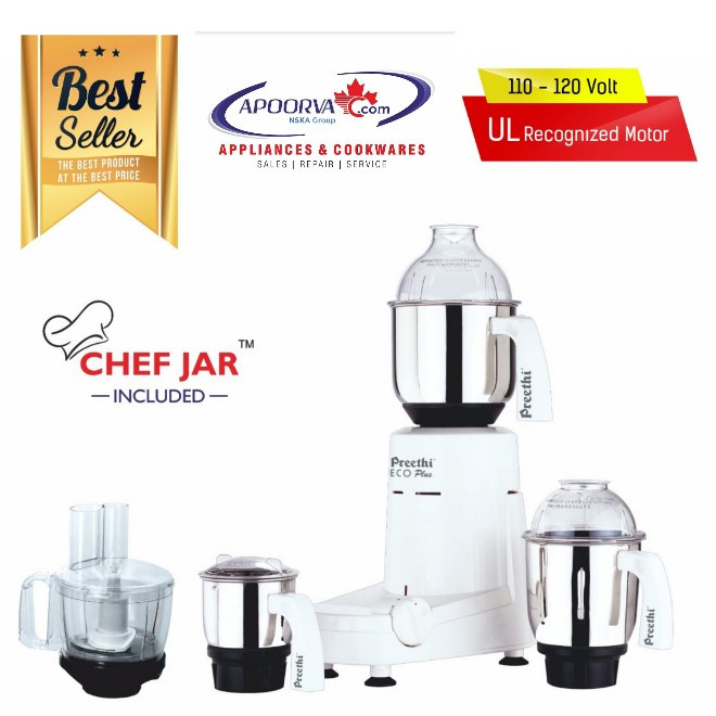 Ideal for your kitchen, Preethi mixer grinder with chef jar